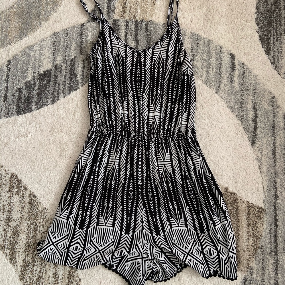 Black and white romper